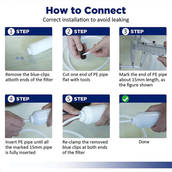 10″ X 2″ with 14″ Quick-Connect Water Filter Replacement Cartridge Inline Filter4